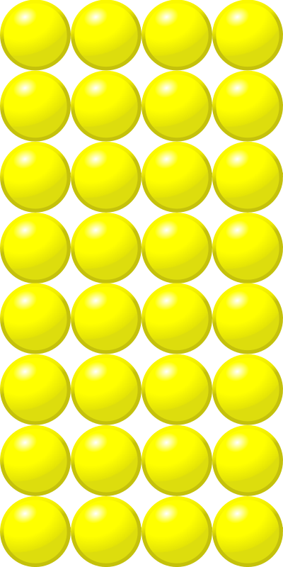 Beads quantitative picture for multiplication 8x4 clipart
