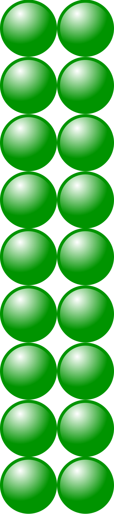 Beads quantitative picture for multiplication 9x2 clipart