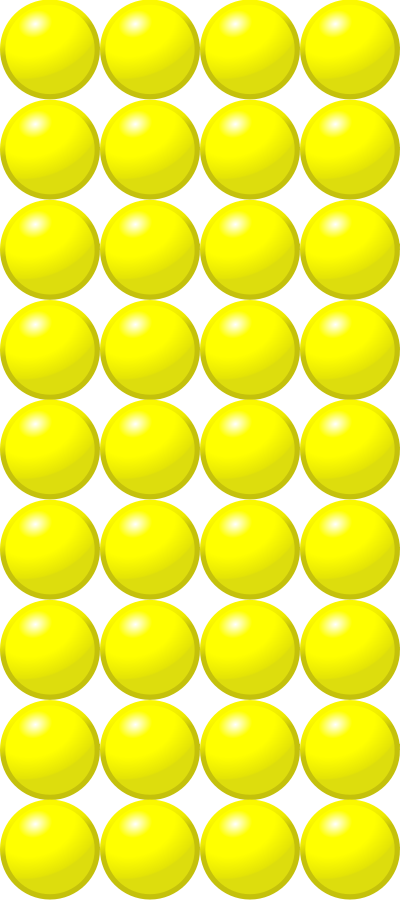 Beads quantitative picture for multiplication 9x4 clipart
