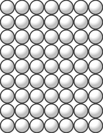 Beads quantitative picture for multiplication 9x7 clipart