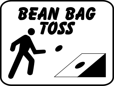 Bean bag toss sign clipart