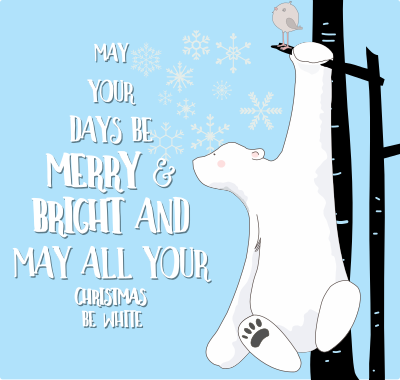 Bear Christmas Card clipart