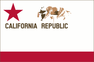 Bear Flag Revolt (Modernized) - border, shaded clipart