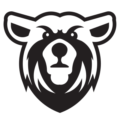 Bear head silhouette clipart