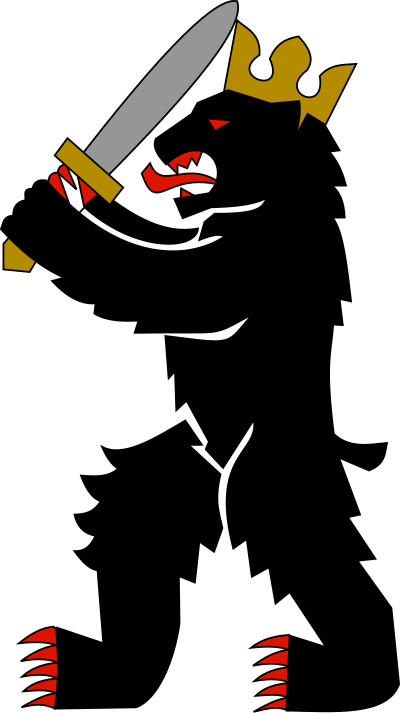 Bear rampant clipart