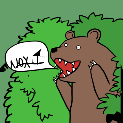 Bear said "Whore!" clipart