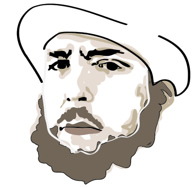 Bearded Man Portrait clipart