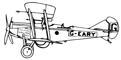 Beardmore WB2 biplane clipart