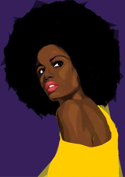 Beautiful Black Woman 2 Geometric clipart