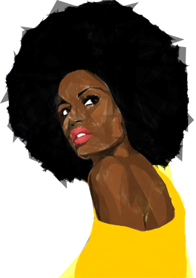 Beautiful Black Woman 2 Geometric No Background clipart
