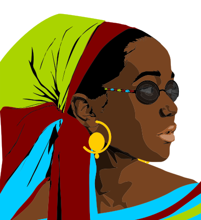 Beautiful Black Woman clipart