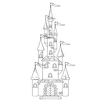 Beautiful castle clipart