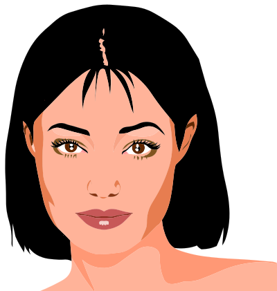 Beautiful Woman's Portrait clipart