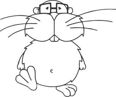 Beaver (outline) clipart