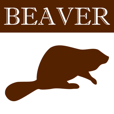 Beaver silhouette icon clipart