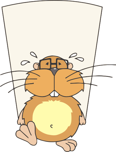 Beaver with sign clipart
