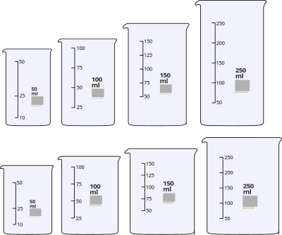Becherglaeser/Beaker 50 - 250 ml clipart