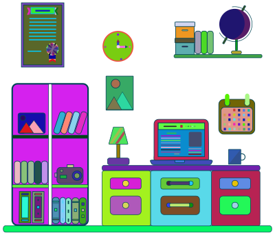 Bedroom Wall And Accessories Prismatic clipart