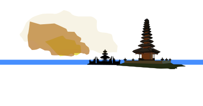 Bedugul Bali indonesia clipart