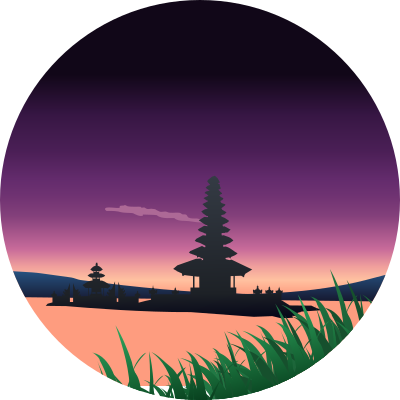 Bedugul bali redraw clipart
