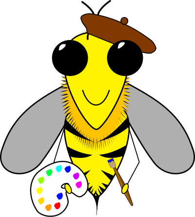 Bee Artist clipart