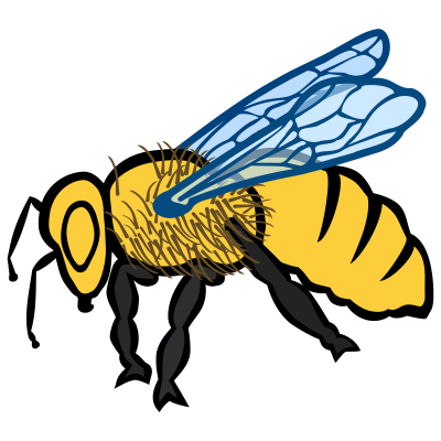 Bee (colour) clipart
