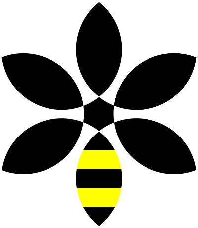 Bee Flower Icon clipart