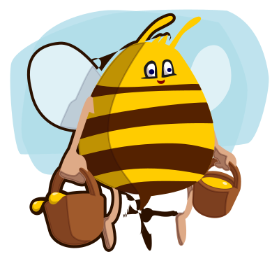 Bee on her last trip home before she can call it a day clipart