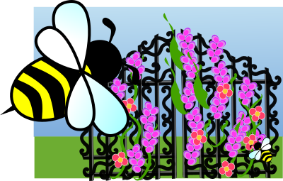 Bee scene clipart