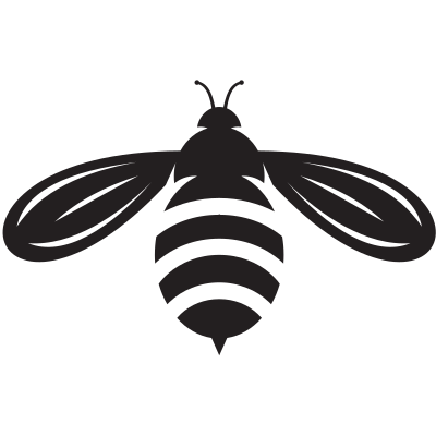 Bee silhouette clipart