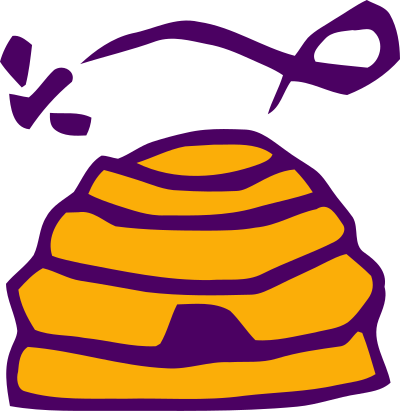 Beehive vectorized clipart