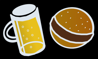 Beer and Hamburger clipart