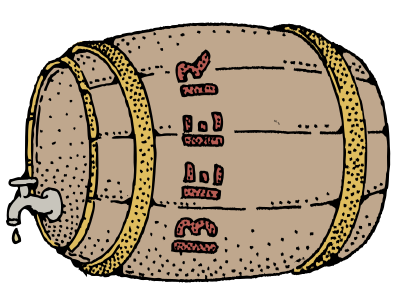 Beer Barrel - Colour clipart