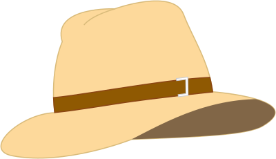 Beige Fedora Hat clipart
