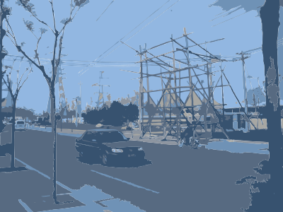 Beijing Bamboo Scene clipart