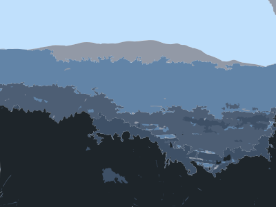 Beijing Blue Mountain Scene clipart