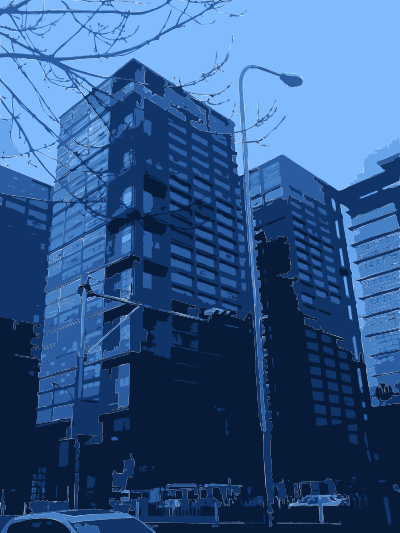 Beijing Fall Blue Buildings clipart