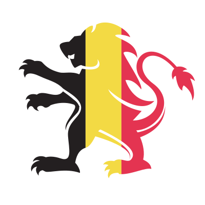 Belgian flag heraldic lion clipart