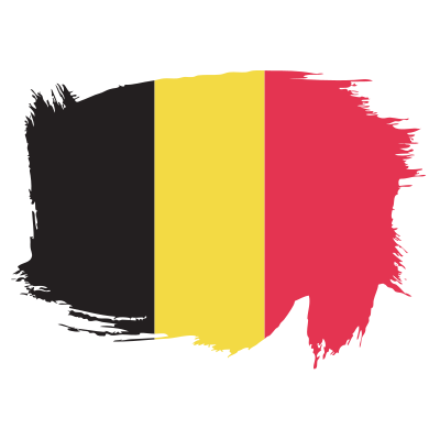 Belgian flag painted clipart