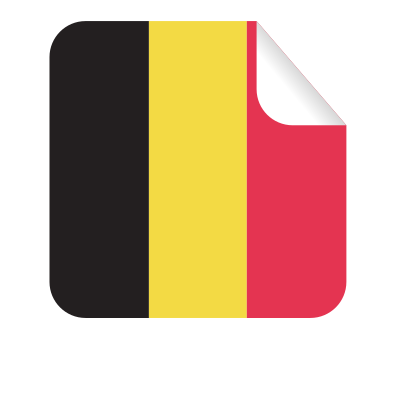 Belgian flag square sticker clipart