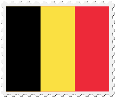 Belgium flag stamp clipart