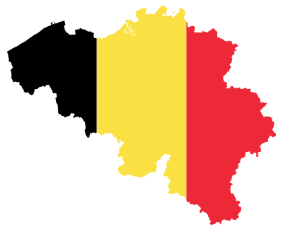 Belgium Map Flag clipart