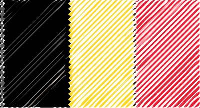 Belguim flag linear clipart