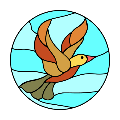 Bird Stained Glass clipart