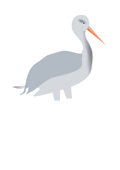 Bird with legs clipart