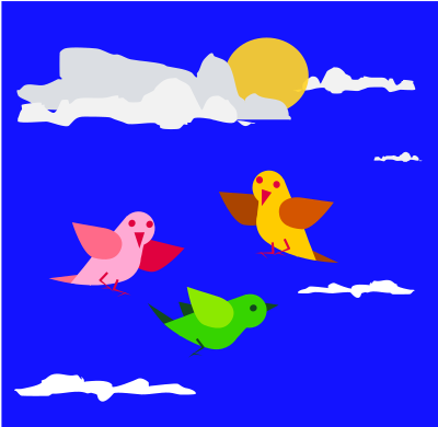 Birds remix fly clipart