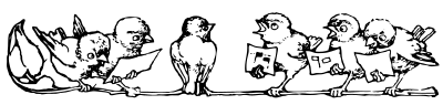 Birds singing clipart