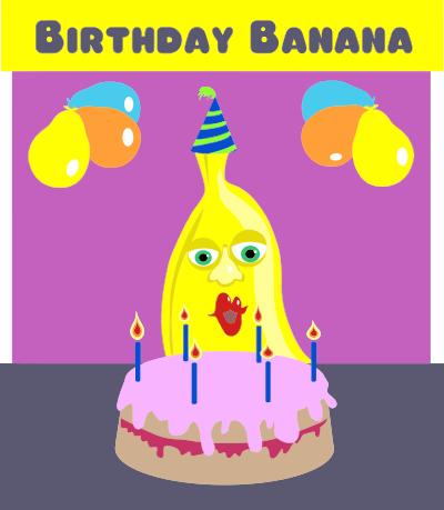 Birthday Banana clipart