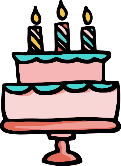 Birthday cake 3 clipart