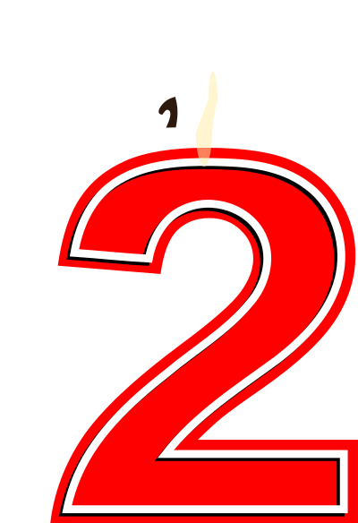 Birthday candle #2 clipart